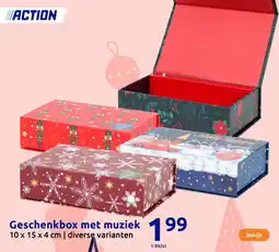 Action Geschenkbox met muziek aanbieding