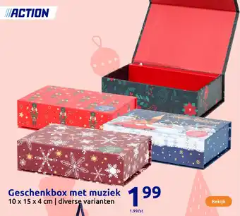 Action Geschenkbox met muziek aanbieding