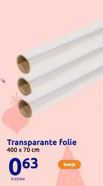 Action Transparante folie aanbieding