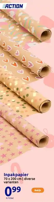 Action Inpakpapier aanbieding