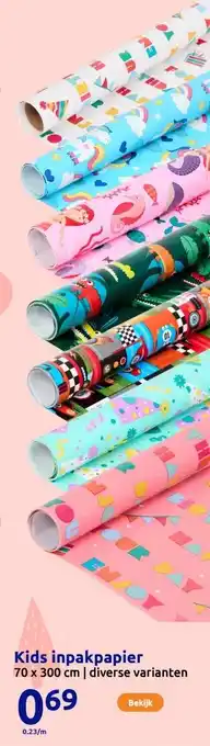 Action Kids inpakpapier aanbieding