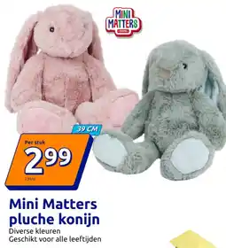 Action Mini Matters pluche konijn aanbieding