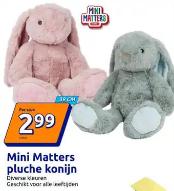 Action Mini Matters pluche konijn aanbieding