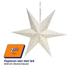 Action Papieren ster met led aanbieding