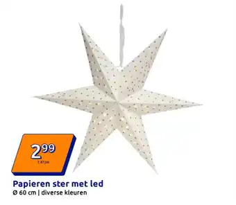 Action Papieren ster met led aanbieding