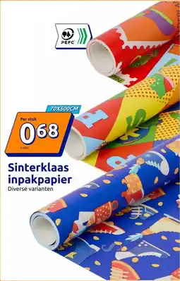 Action Sinterklaas inpakpapier aanbieding