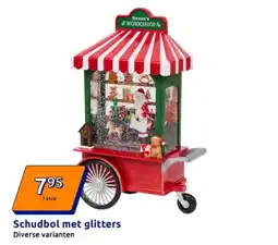 Action Schudbol met glitters aanbieding