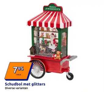 Action Schudbol met glitters aanbieding