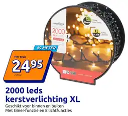 Action 2000 leds kerstverlichting XL aanbieding