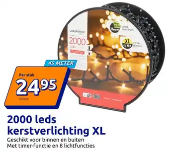Action 2000 leds kerstverlichting XL aanbieding