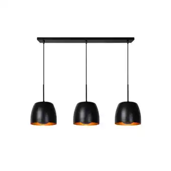 Praxis Lucide hanglamp Nolan zwart 3xE27 aanbieding