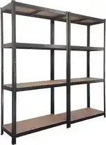 Praxis 2x Profeco heavy duty opbergrek 160x80 cm – Stellingkast – 4 planks x 100kg – Zwart aanbieding