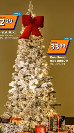 Action Kerstboom met sneeuw aanbieding