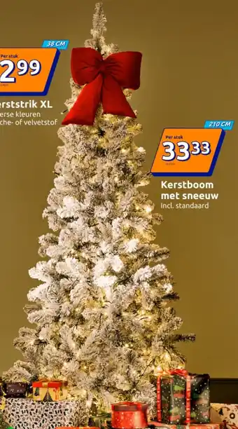Action Kerstboom met sneeuw aanbieding