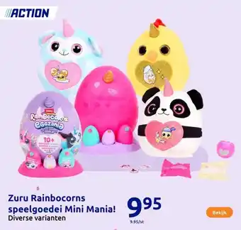 Action Zuru Rainbocorns speelgoedei Mini Mania! aanbieding