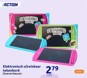Action Elektronisch uitwisbaar tekenbord aanbieding