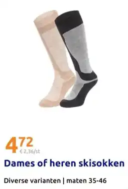 Action Dames of heren skisokken aanbieding
