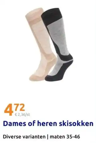 Action Dames of heren skisokken aanbieding