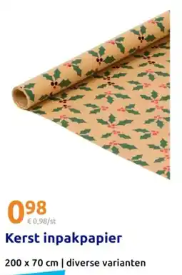Action Kerst inpakpapier aanbieding