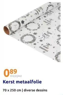 Action Kerst metaalfolie aanbieding