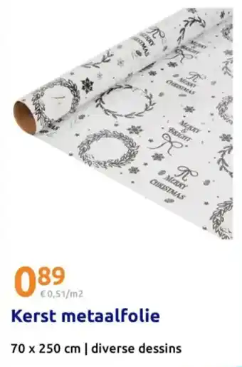 Action Kerst metaalfolie aanbieding