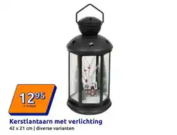Action Kerstlantaarn met verlichting aanbieding