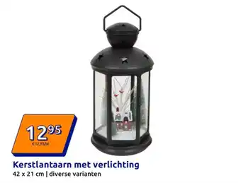 Action Kerstlantaarn met verlichting aanbieding