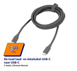 Action Re-load laad en datakabel USB-C naar USB-C aanbieding