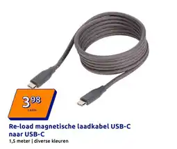 Action Re-load magnetische laadkabel USB-C naar USB-C aanbieding