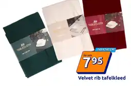 Action Velvet rib tafelkleed aanbieding