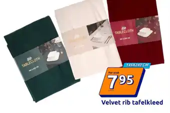 Action Velvet rib tafelkleed aanbieding