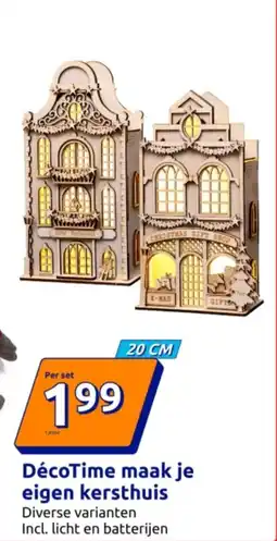 Action DécoTime maak je eigen kersthuis aanbieding
