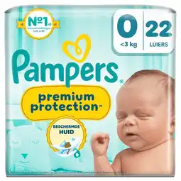 Kruidvat Pampers Premium Protection Maat 0 Luiers aanbieding