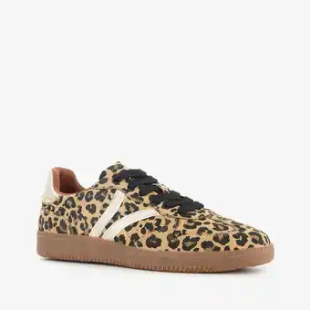 Scapino Blue Box bruine dames sneakers met luipaardprint aanbieding