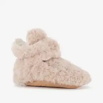 Scapino Thu!s baby teddy pantoffels beige aanbieding