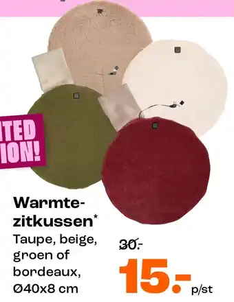 Kwantum Warmte Zitkussen aanbieding