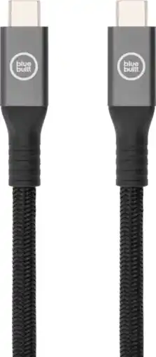Coolblue BlueBuilt Usb C naar usb C kabel 240W 2m Nylon Zwart aanbieding
