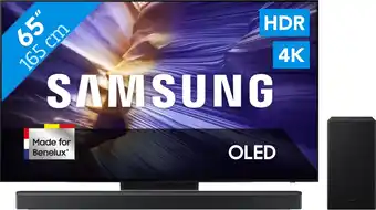 Coolblue Samsung 65 QD-OLED S90F 4K (2025) + Samsung HW-B750F (2025) aanbieding