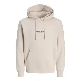 ANWB Jack & Jones Heren Vesterbro Sweat Hood Beige aanbieding