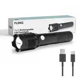 ANWB Flinq Oplaadbare Zaklamp 1200 meter bereik Zwart aanbieding