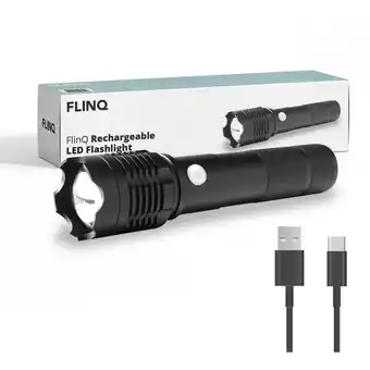 ANWB Flinq Oplaadbare Zaklamp 1200 meter bereik Zwart aanbieding