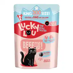 Zooplus Dubbelpak: 2x300g Lucky Lou Adult Gevogelte & Rund nat kattenvoer aanbieding