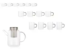 Lidl LIVARNO home Glazenset of theepot aanbieding