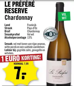Dirck 3 Le préféré reserve chardonnay aanbieding