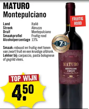 Dirck 3 Maturo montepulciano aanbieding