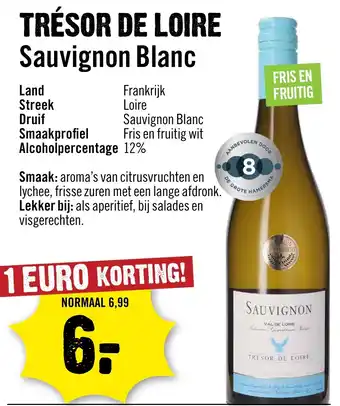 Dirck 3 Trésor de loire sauvignon blanc aanbieding