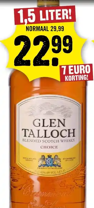 Dirck 3 Glen talloch blended scotch whisky choice aanbieding