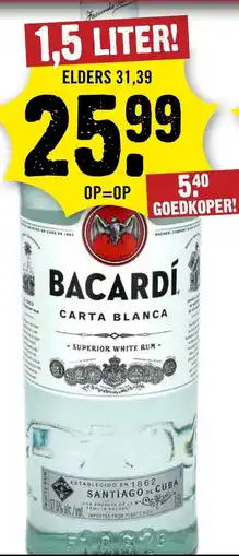 Dirck 3 Bacardí carta blanca superior white rum aanbieding