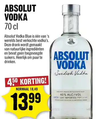 Dirck 3 Absolut vodka aanbieding