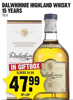 Dirck 3 Dalwhinnie highland whisky 15 years aanbieding